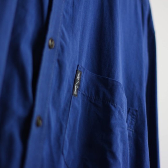 Blue Armani Exchange Button Up Dress Shirt - Picture 3 of 5